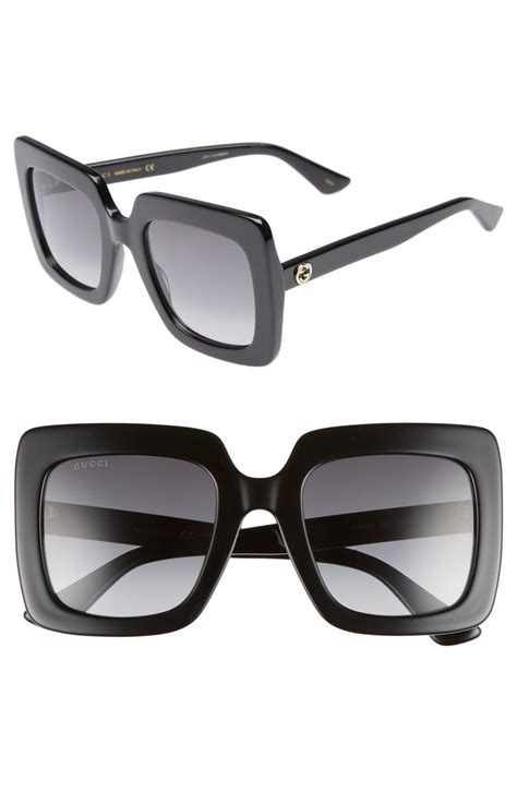 53 mm square sunglasses gucci|Gucci square sunglasses unisex.